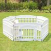 Pet Playpen Foldable Gate for Dogs Heavy Plastic Puppy Exercise Pen with Door Portable Indoor Outdoor Small Pets Fence Puppies Folding Cage 6 Panels M