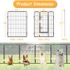 Dog Playpen Outdoor, 16 Panels Dog Pen 40" Height Dog Fence Exercise Pen with Doors for Large/Medium/Small Dogs, Portable Pet Playpen for Yard, RV, Ca